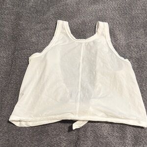 Lululemon Athletica White Open Back Tank Top